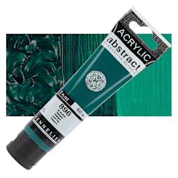 Sennelier Abstract Acrylic Paint - Phthalo Green, 60 ml tube and swatch