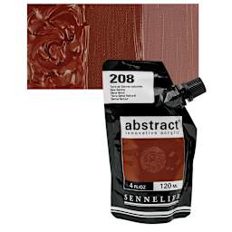 Sennelier Abstract Acrylic - Raw Sienna, 120 ml pouch and swatch