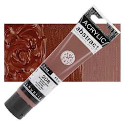 Sennelier Abstract Acrylic Paint - Raw Sienna, 60 ml tube and swatch