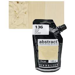 Sennelier Abstract Acrylic - Titan Buff, 120 ml pouch and swatch