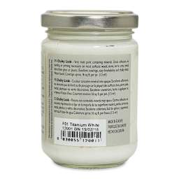 Fleur Chalky Look Paint - Titanium White, 4.4 oz jar back