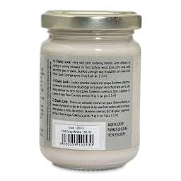 Fleur Chalky Look Paint - Grey White, 4.4 oz jar back