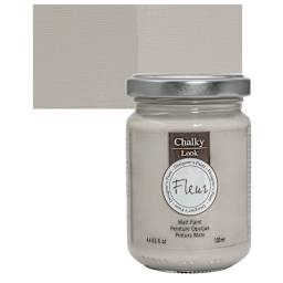 Fleur Chalky Look Paint - Greige, 4.4 oz jar and swatch
