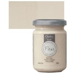 Fleur Chalky Look Paint - Cream Love, 4.4 oz jar and swatch