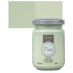 Fleur Chalky Look Paint - Miami Milk, 4.4 oz jar and swatch