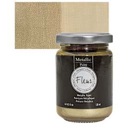 Fleur Chalky Look Paint - Champagne, 4.4 oz jar and swatch