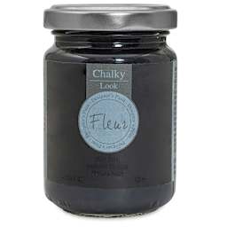 Fleur Chalky Look Paint - Black, 4.4 oz jar