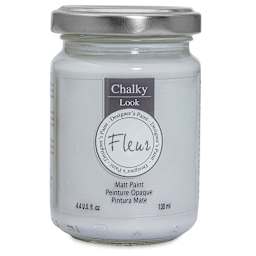 Fleur Chalky Look Paint - All About Grey, 4.4 oz jar