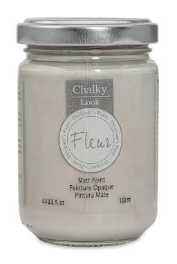 Fleur Chalky Look Paint - Dove Grey, 4.4 oz jar