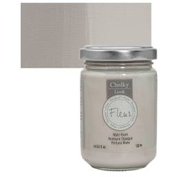 Fleur Chalky Look Paint - Dove Grey, 4.4 oz jar and swatch