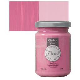 Fleur Chalky Look Paint - American Beauty, 4.4 oz jar and swatch