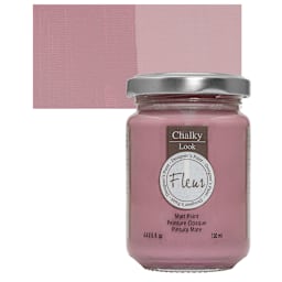 Fleur Chalky Look Paint - Elegant Rose, 4.4 oz jar and swatch