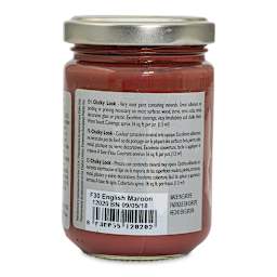 Fleur Chalky Look Paint - English Maroon, 4.4 oz jar back