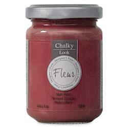 Fleur Chalky Look Paint - English Maroon, 4.4 oz jar