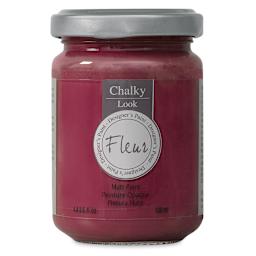 Fleur Chalky Look Paint - Porto Red, 4.4 oz jar