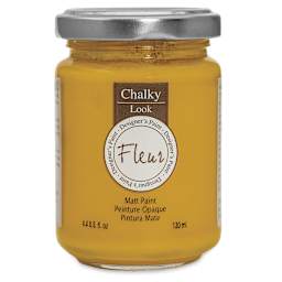 Fleur Chalky Look Paint - Yellow Ochre, 4.4 oz jar