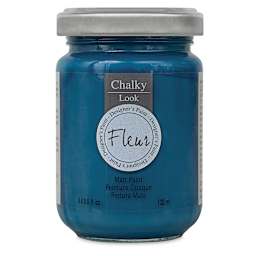 Fleur Chalky Look Paint - Nelson Blue, 4.4 oz jar