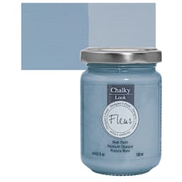 Fleur Chalky Look Paint - Lucy in the Sky, 4.4 oz jar and swatch