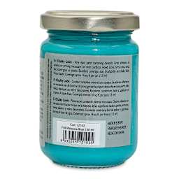 Fleur Chalky Look Paint - Malaysia Blue, 4.4 oz jar back