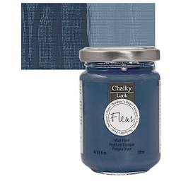 Fleur Chalky Look Paint - Trendsetter Blue, 4.4 oz jar and swatch