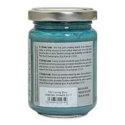 Fleur Chalky Look Paint - Vanity Blue, 4.4 oz jar back