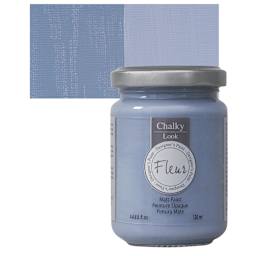 Fleur Chalky Look Paint - Copenhagen Blue, 4.4 oz jar and swatch