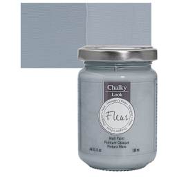 Fleur Chalky Look Paint - Hamptons Blue, 4.4 oz jar and swatch