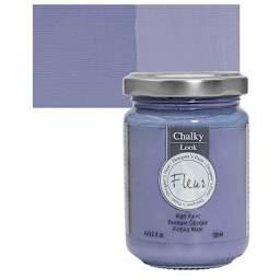 Fleur Chalky Look Paint - Lavender Blue, 4.4 oz jar and swatch