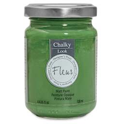 Fleur Chalky Look Paint - Chromium Oxide Green, 4.4 oz jar