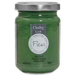 Fleur Chalky Look Paint - The Green Queen, 4.4 oz jar