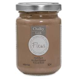 Fleur Chalky Look Paint - Chocolate Wish, 4.4 oz jar