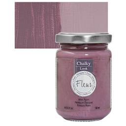Fleur Chalky Look Paint - Chocolate Blush, 4.4 oz jar and swatch