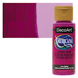 DecoArt Americana Acrylic Paint - Love Potion, 2 oz bottle and swatch