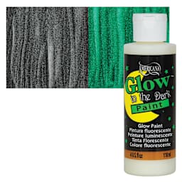 DecoArt Americana Acrylic Paint - Glow in the Dark, 4 oz bottle and swatch