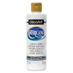 DecoArt Americana Acrylic Paint - Snow (Titanium) White, 8 oz
