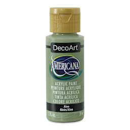 DecoArt Americana Acrylic Paint - Aloe, 2 oz (Front of bottle)