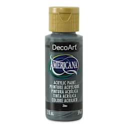DecoArt Americana Acrylic Paint - Zinc, 2 oz (Front of bottle)