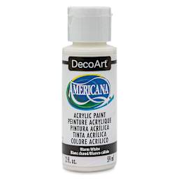 DecoArt Americana Acrylic Paint - Warm White, 2 oz (Front of bottle)