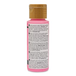DecoArt Americana Acrylic Paint - Bubblegum Pink, 2 oz (Back of bottle)