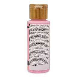 DecoArt Americana Acrylic Paint - Poodle Skirt Pink, 2 oz (Back of bottle)