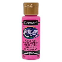 DecoArt Americana Acrylic Paint - Carousel Pink, 2 oz (Front of bottle)