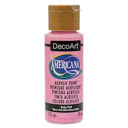 DecoArt Americana Acrylic Paint - Baby Pink, 2 oz (Front of bottle)
