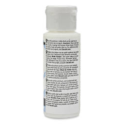 DecoArt Americana Acrylic Paint - Snow (Titanium) White, 2 oz (Back of bottle)
