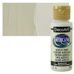 DecoArt Americana Acrylic Paint - Bleach Sand, 2 oz bottle and swatch