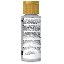 DecoArt Americana Acrylic Paint - Gray Sky, 2 oz (Back of bottle)