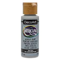 DecoArt Americana Acrylic Paint - Slate Gray, 2 oz (Front of bottle)