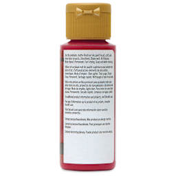 DecoArt Americana Acrylic Paint - Crimson Red, 2 oz, back label