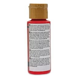 DecoArt Americana Acrylic Paint - Primary Red, 2 oz (Back of bottle)