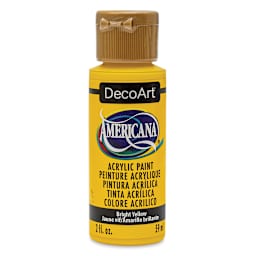 DecoArt Americana Acrylic Paint - Bright Yellow, 2 oz (Front of bottle)