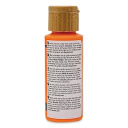 DecoArt Americana Acrylic Paint - Jack O Lantern Orange, 2 oz (Back of bottle)